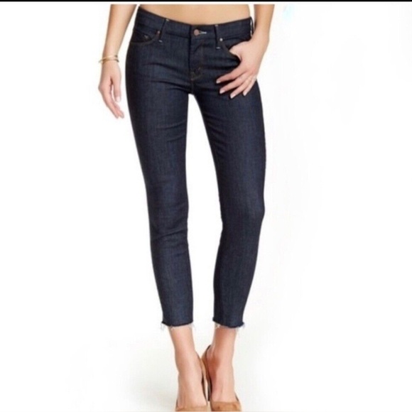 Mother Looker Ankle Fray in So Good Size 25 Color Blue - Picture 1 of 9